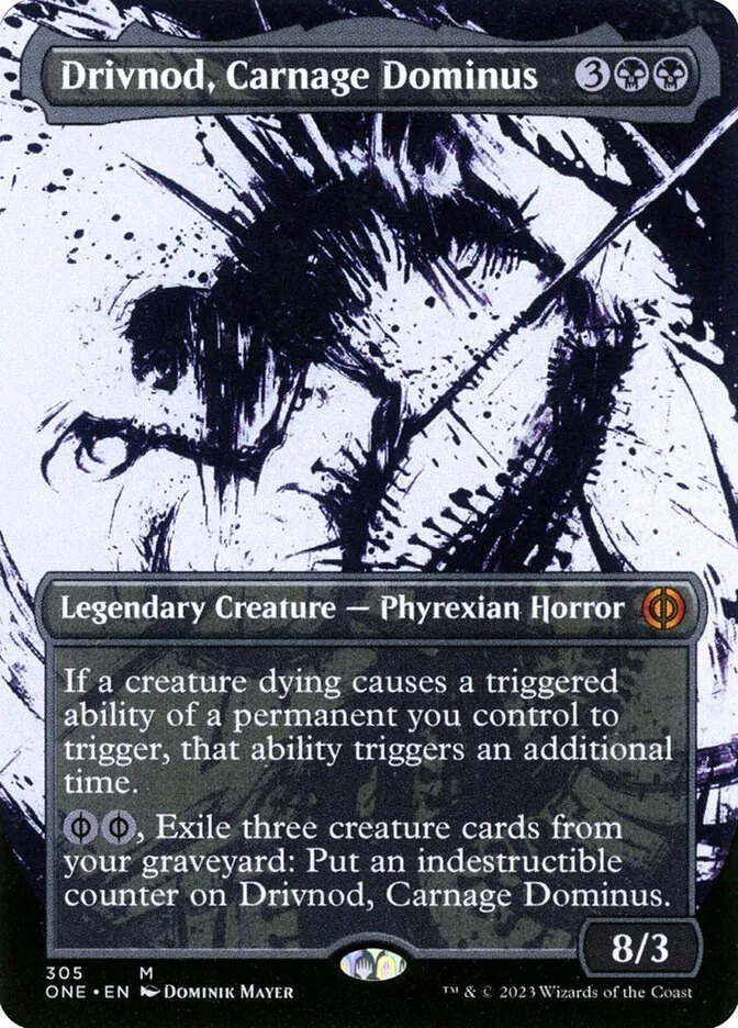 2023 Phyrexia: All Will Be One Drivnod, Carnage Dominus #305 mythic card image