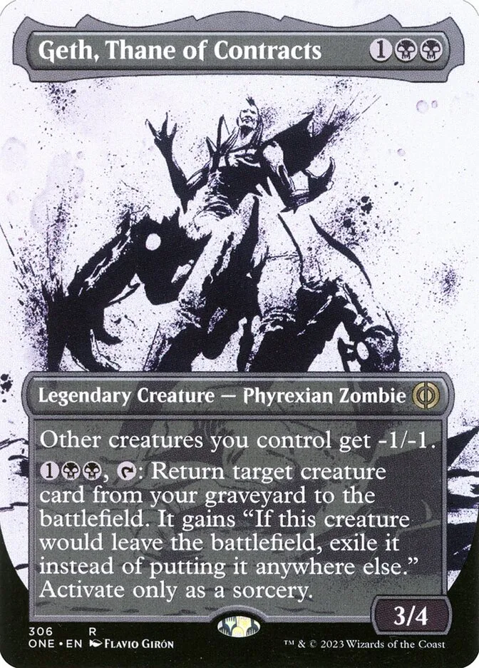 2023 Phyrexia: All Will Be One Geth, Thane of Contracts #306 rare card image