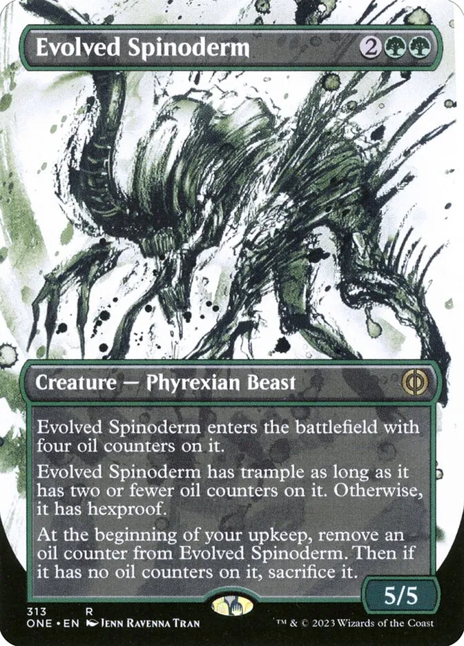 2023 Phyrexia: All Will Be One Evolved Spinoderm #313 rare card image