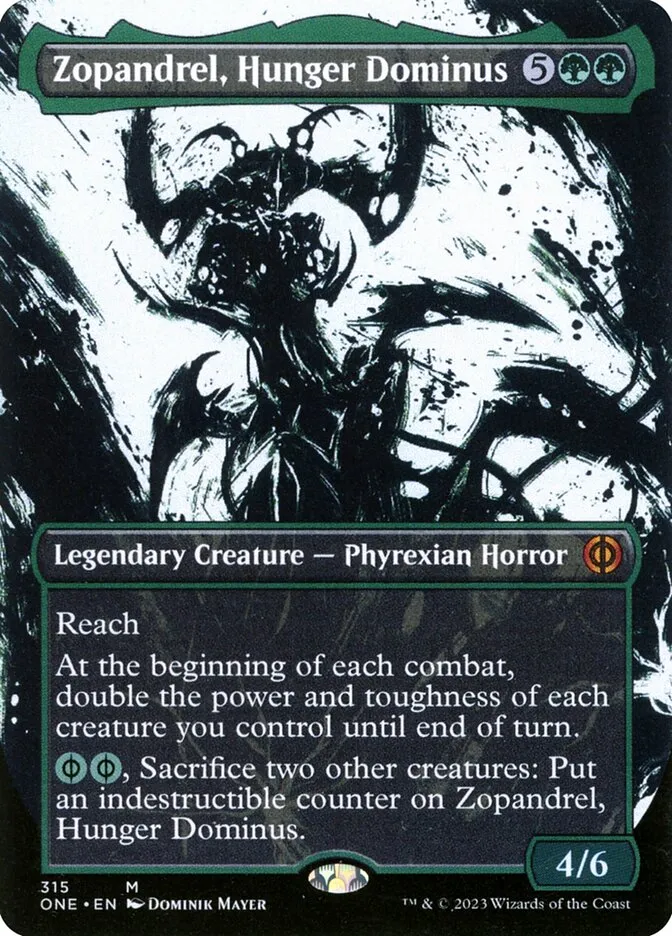 2023 Phyrexia: All Will Be One Zopandrel, Hunger Dominus #315 mythic card image