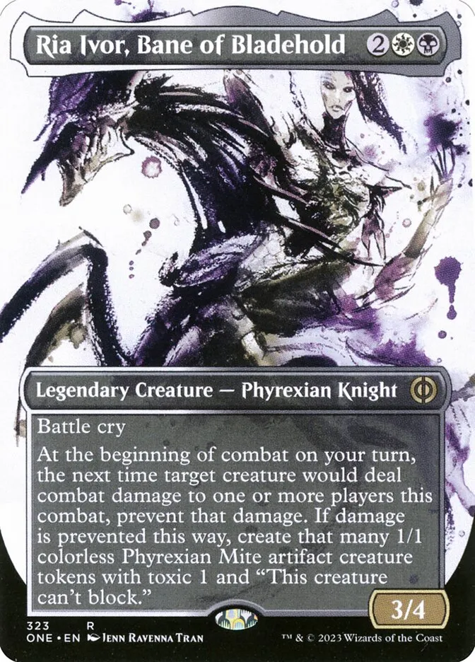 2023 Phyrexia: All Will Be One Ria Ivor, Bane of Bladehold #323 rare card image
