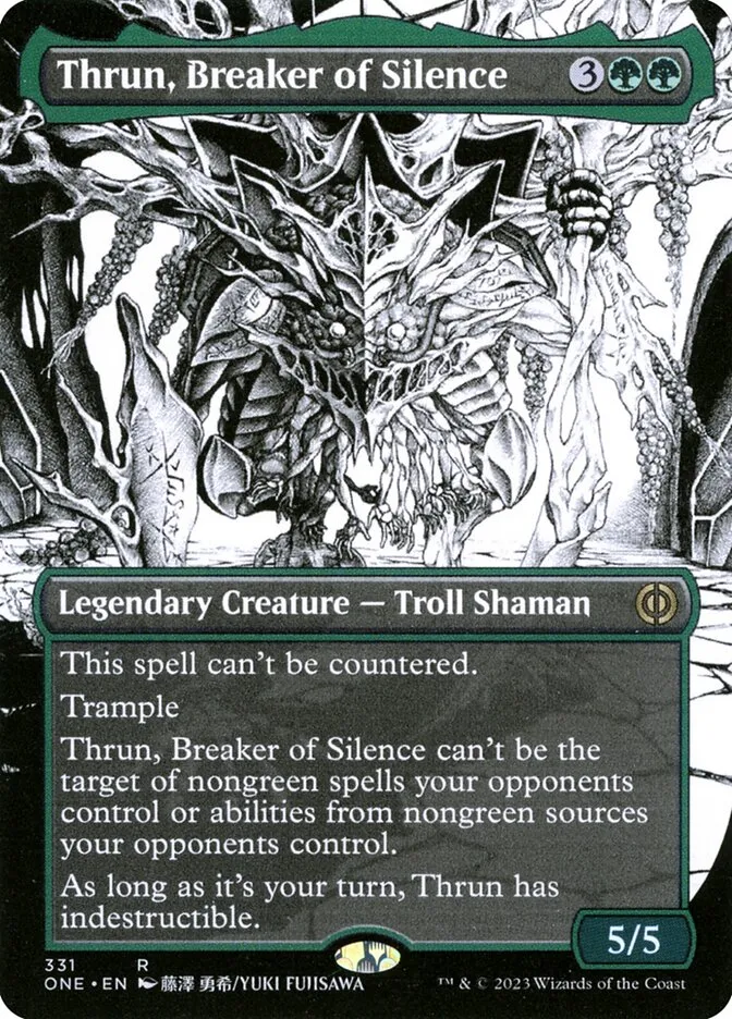 2023 Phyrexia: All Will Be One Thrun, Breaker of Silence #331 rare card image