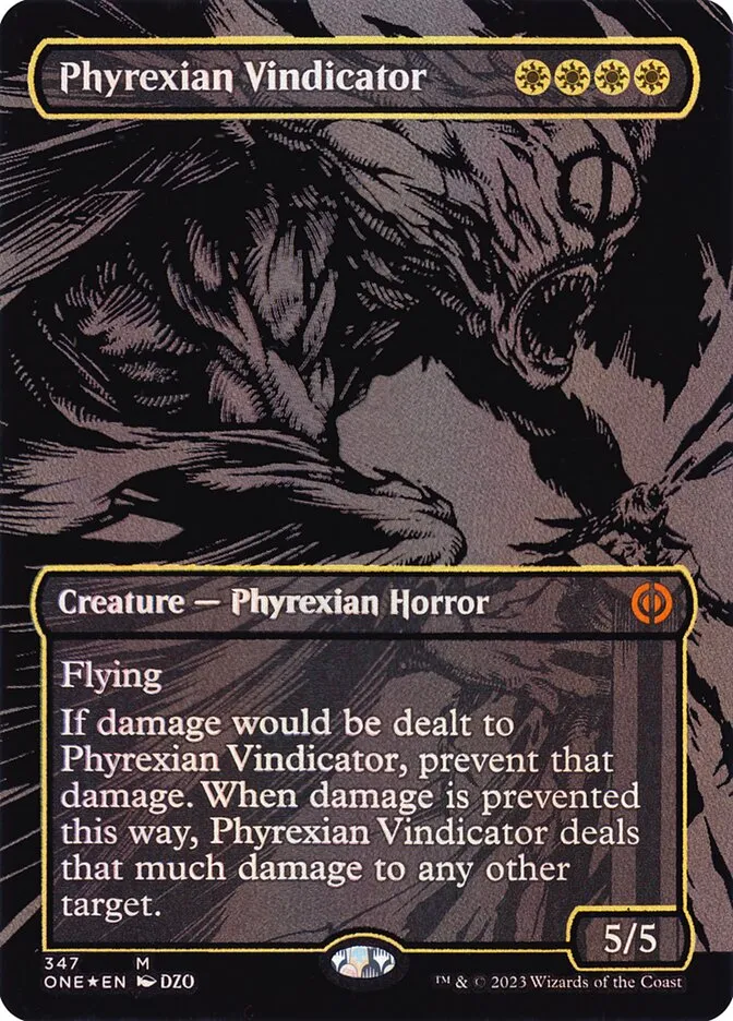 2023 Phyrexia: All Will Be One Phyrexian Vindicator mythic #347 mythic card image