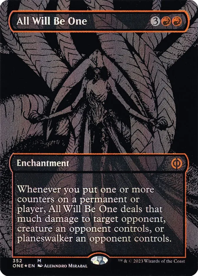 2023 Phyrexia: All Will Be One All Will Be One [Oilslick] mythic #352 mythic card image