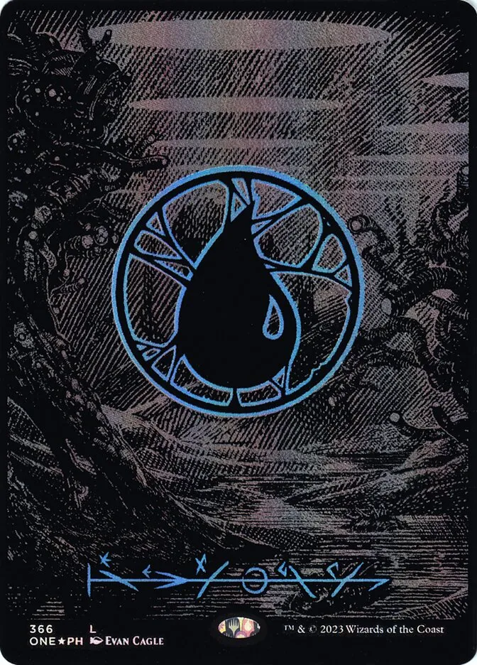 2023 Phyrexia: All Will Be One Island [Oilslick] common #366 common card image