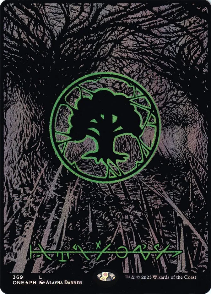 2023 Phyrexia: All Will Be One Forest common #369 common card image