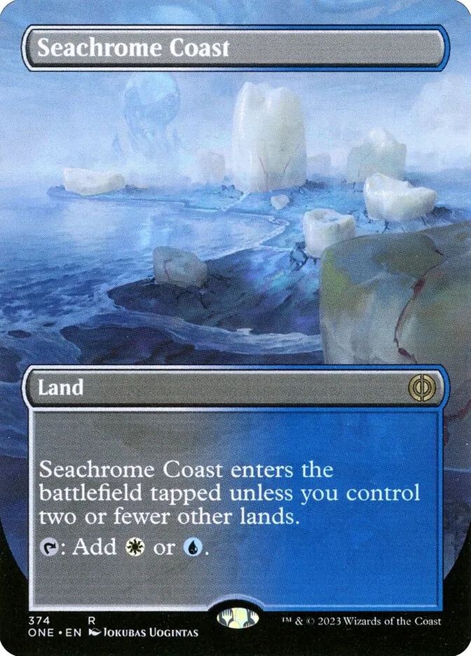 2023 Phyrexia: All Will Be One Seachrome Coast [Borderless Foil] rare #374 rare card image