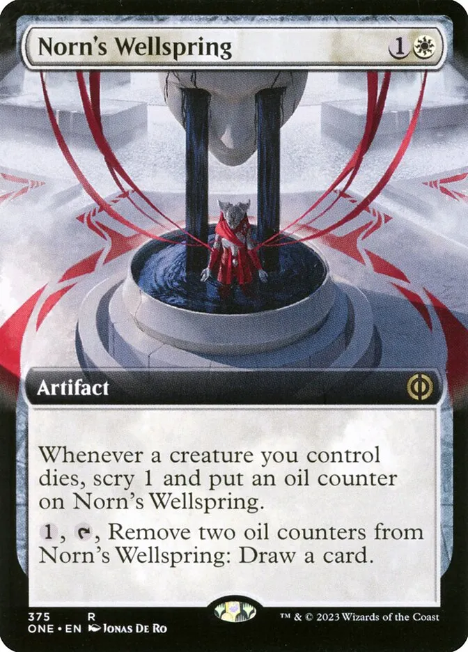 2023 Phyrexia: All Will Be One Norn's Wellspring [Extended] rare #375 rare card image