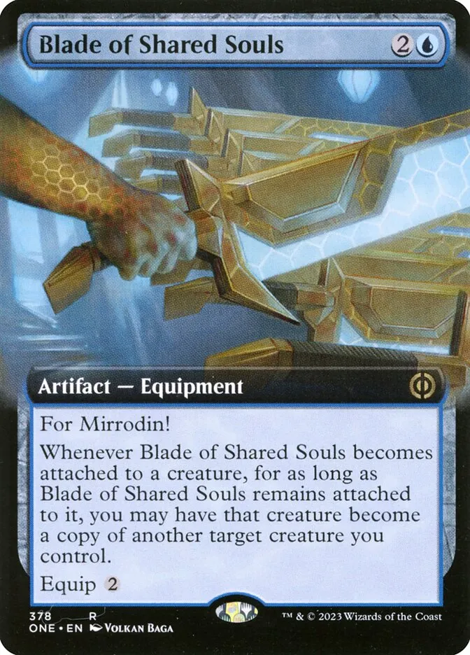 2023 Phyrexia: All Will Be One Blade of Shared Souls [Extended] rare #378 rare card image