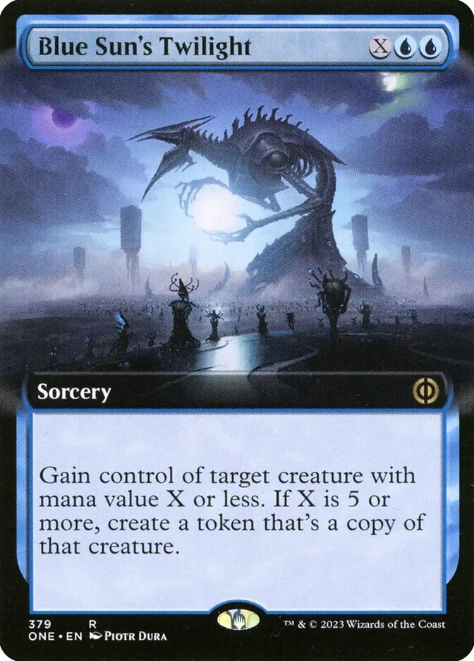 2023 Phyrexia: All Will Be One Blue Sun's Twilight [Extended] rare #379 rare card image
