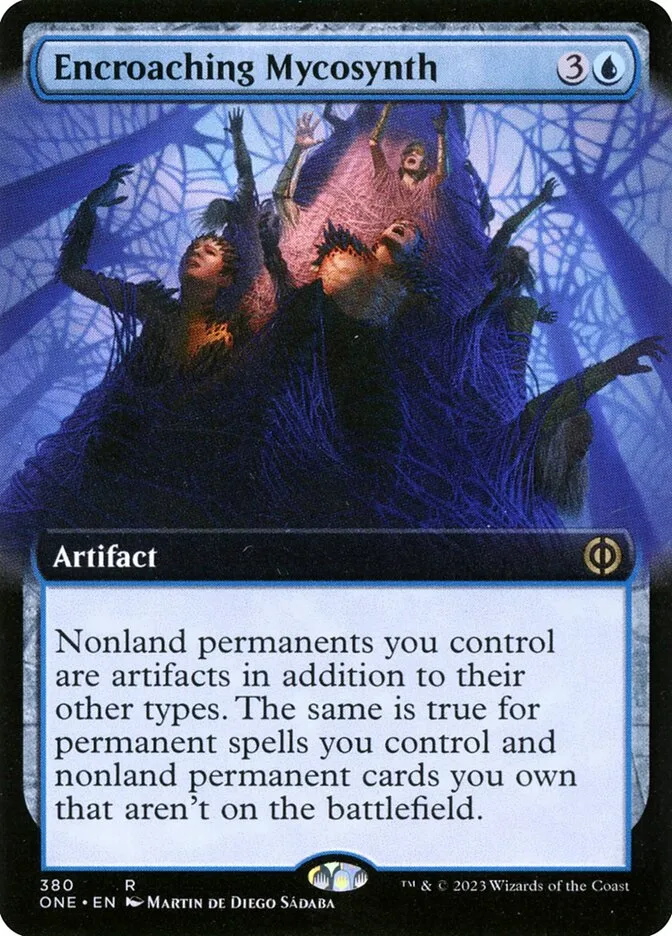 2023 Phyrexia: All Will Be One Encroaching Mycosynth [Extended] rare #380 rare card image