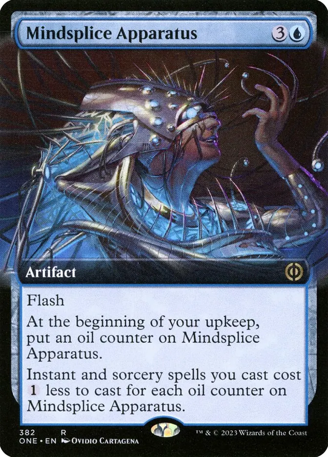 2023 Phyrexia: All Will Be One Mindsplice Apparatus [Extended] rare #382 rare card image