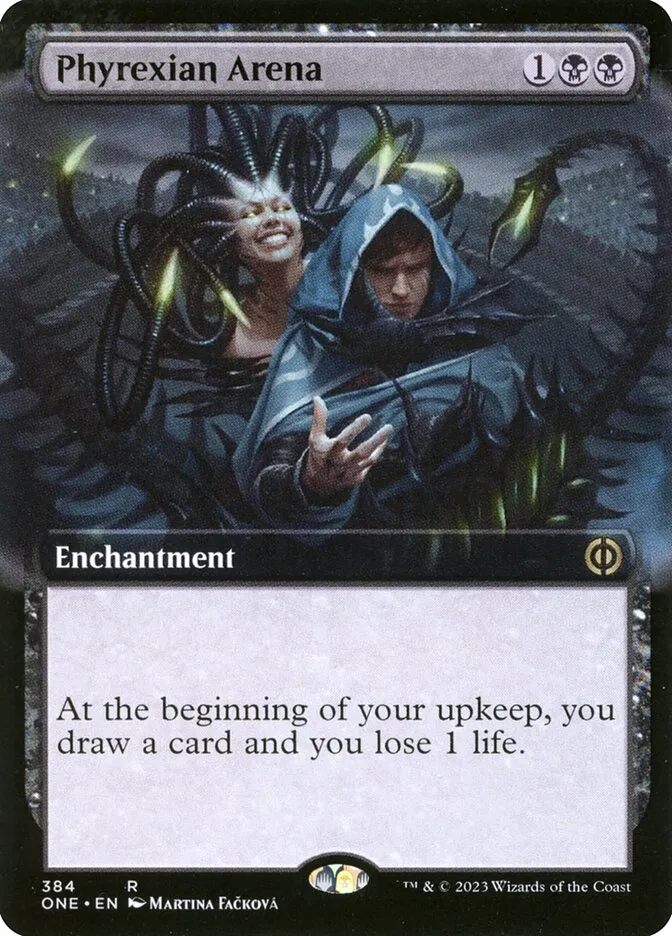 2023 Phyrexia: All Will Be One Phyrexian Arena [Extended] rare #384 rare card image