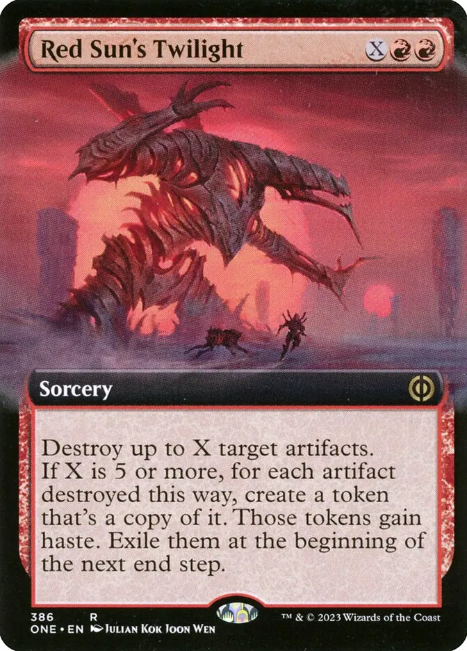 2023 Phyrexia: All Will Be One Red Sun's Twilight [Extended] rare #386 rare card image