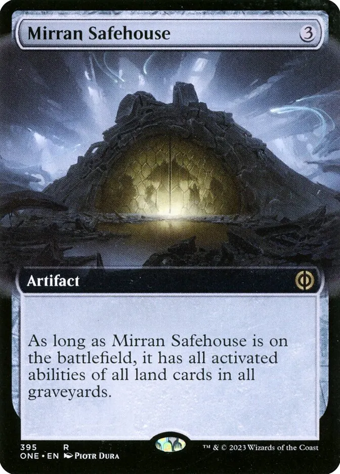 2023 Phyrexia: All Will Be One Mirran Safehouse [Extended] rare #395 rare card image