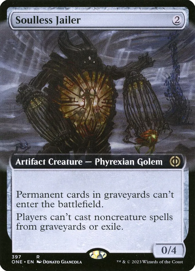 2023 Phyrexia: All Will Be One Soulless Jailer [Extended] rare #397 rare card image
