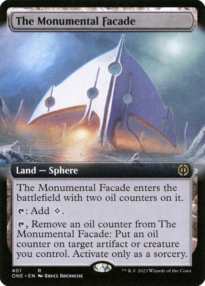 2023 Phyrexia: All Will Be One The Monumental Facade [Extended] rare #401 rare card image