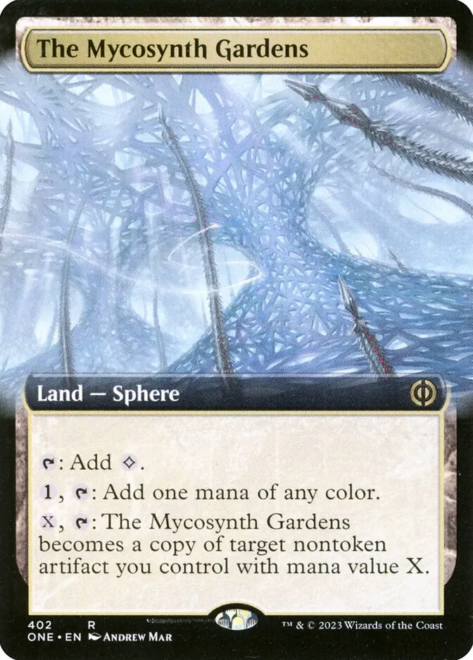 2023 Phyrexia: All Will Be One The Mycosynth Gardens [Extended] rare #402 rare card image