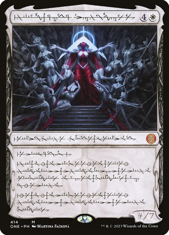 2023 Phyrexia: All Will Be One Elesh Norn, Mother of Machines #414 mythic card image