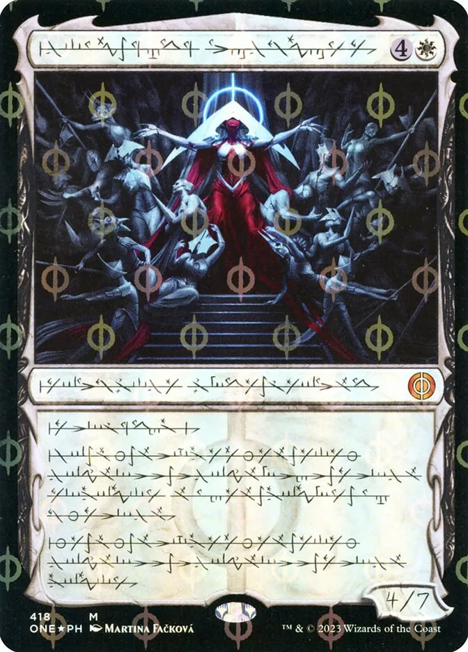 2023 Phyrexia: All Will Be One Elesh Norn, Mother of Machines [Compleat] mythic #418 mythic card image