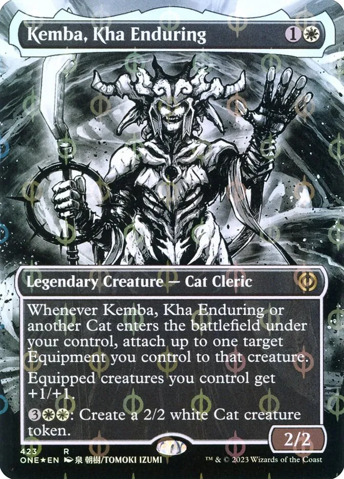 2023 Phyrexia: All Will Be One Kemba, Kha Enduring [Compleat] rare #423 rare card image