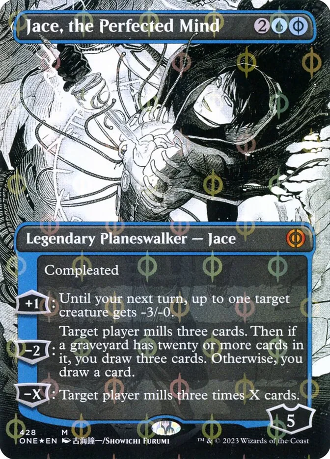 2023 Phyrexia: All Will Be One Jace, the Perfected Mind [Compleat] mythic #428 mythic card image