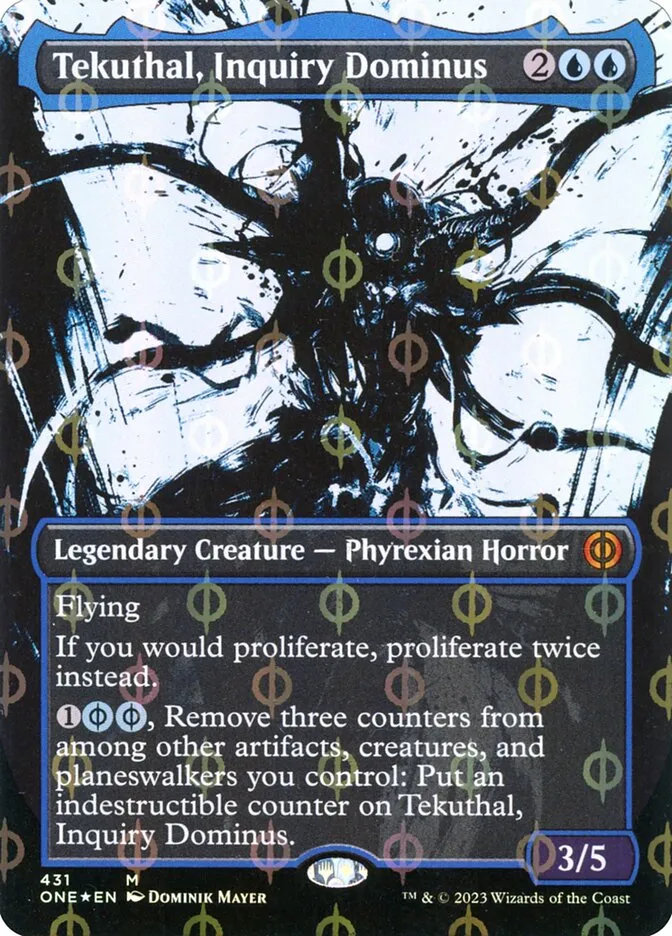 2023 Phyrexia: All Will Be One Tekuthal, Inquiry Dominus [Compleat] mythic #431 mythic card image
