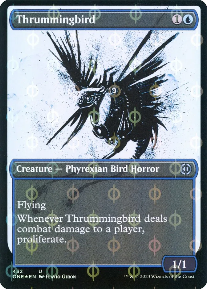 2023 Phyrexia: All Will Be One Thrummingbird [Compleat] uncommon #432 uncommon card image