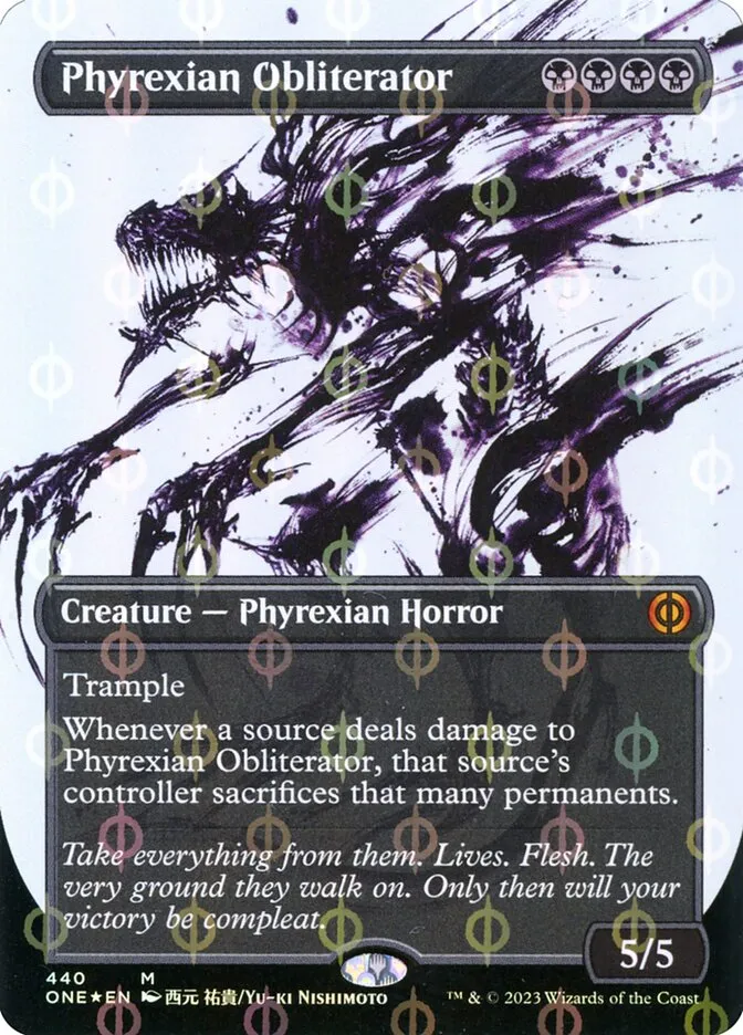 2023 Phyrexia: All Will Be One Phyrexian Obliterator [Compleat] mythic #440 mythic card image
