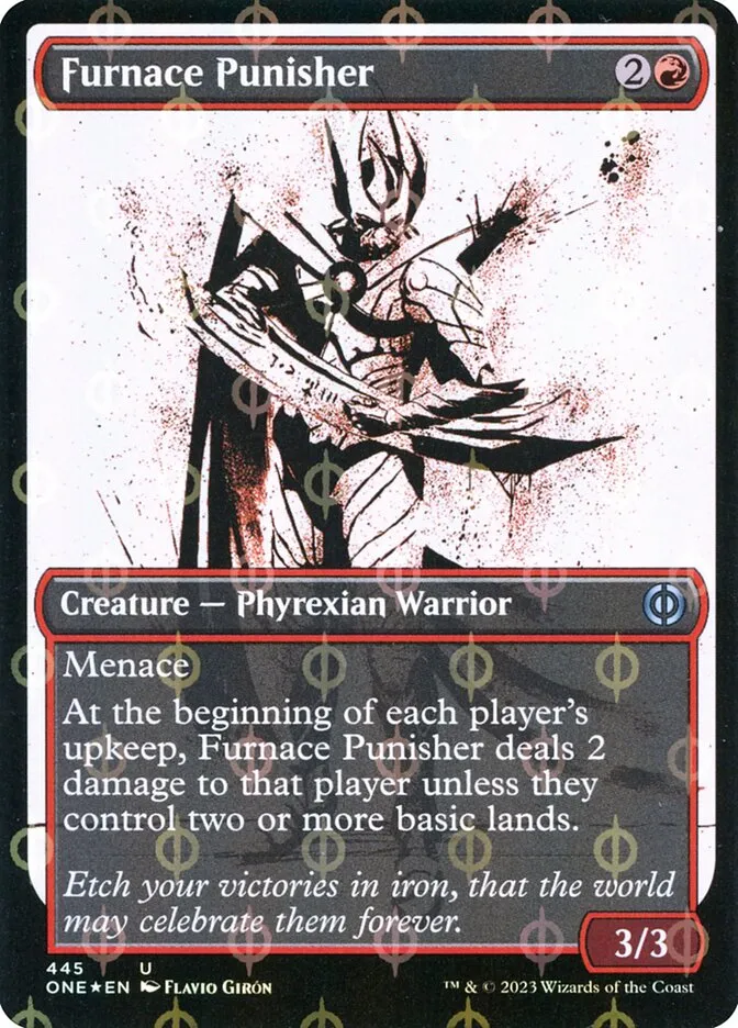 2023 Phyrexia: All Will Be One Furnace Punisher [Compleat] uncommon #445 uncommon card image