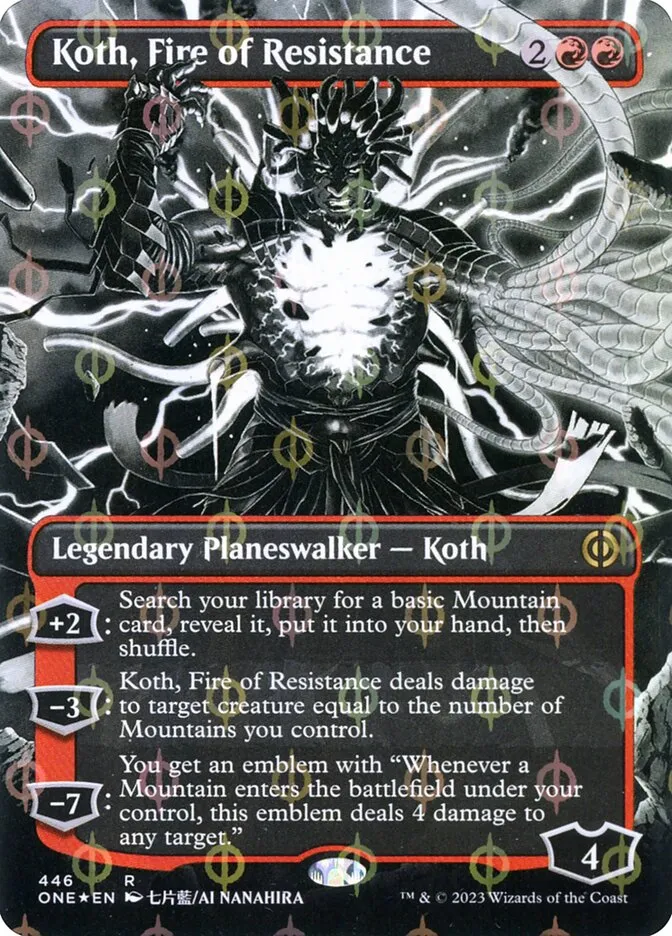 2023 Phyrexia: All Will Be One Koth, Fire of Resistance [Compleat] rare #446 rare card image
