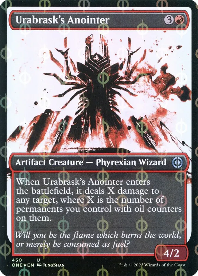 2023 Phyrexia: All Will Be One Urabrask's Anointer uncommon #450 uncommon card image