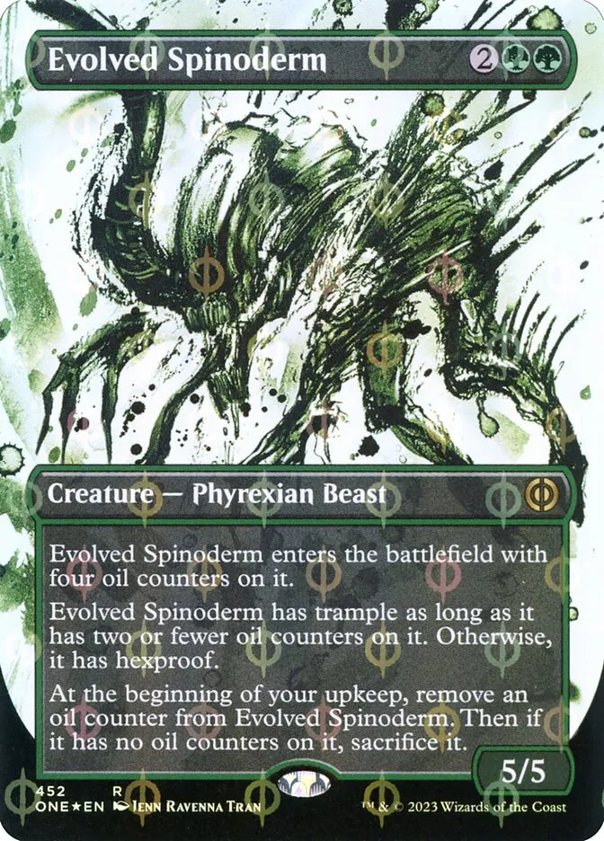 2023 Phyrexia: All Will Be One Evolved Spinoderm rare #452 rare card image