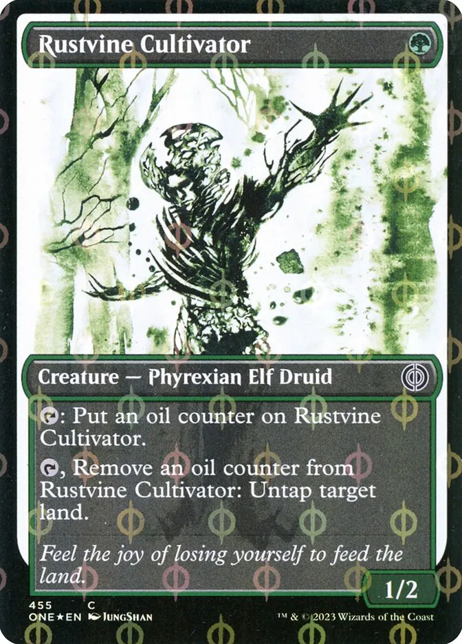 2023 Phyrexia: All Will Be One Rustvine Cultivator [Compleat] common #455 common card image