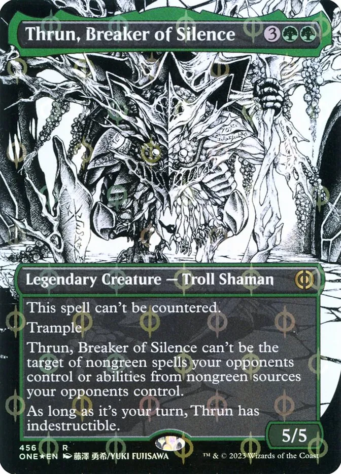 2023 Phyrexia: All Will Be One Thrun, Breaker of Silence [Compleat] rare #456 rare card image
