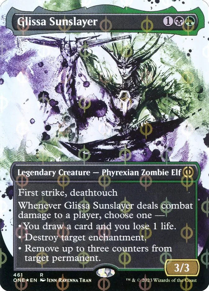 2023 Phyrexia: All Will Be One Glissa Sunslayer [Compleat] rare #461 rare card image