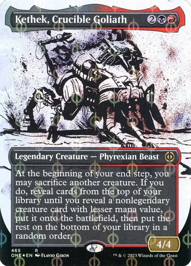 2023 Phyrexia: All Will Be One Kethek, Crucible Goliath [Compleat] rare #465 rare card image