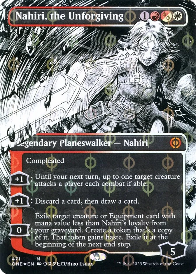 2023 Phyrexia: All Will Be One Nahiri, the Unforgiving [Compleat] mythic #471 mythic card image