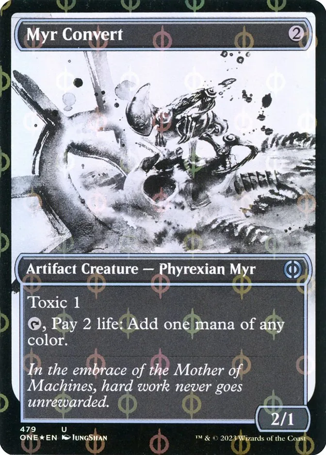 2023 Phyrexia: All Will Be One Myr Convert [Compleat] uncommon #479 uncommon card image