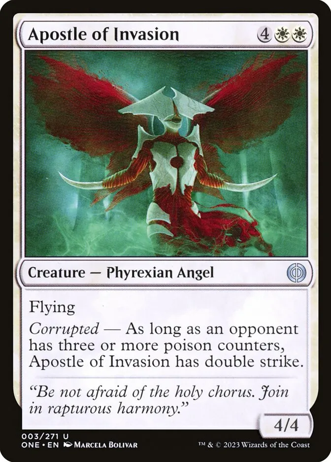 2023 Phyrexia: All Will Be One Apostle of Invasion [Foil] uncommon #3 uncommon card image