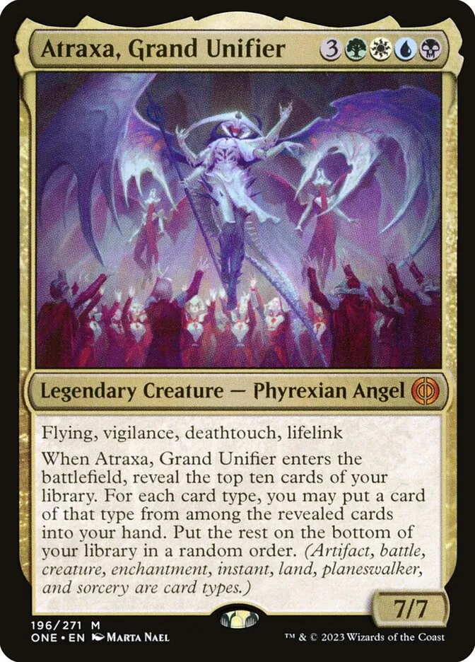 2023 Phyrexia: All Will Be One Atraxa, Grand Unifier #196 mythic card image