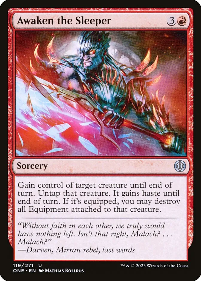 2023 Phyrexia: All Will Be One Awaken the Sleeper #119 uncommon card image