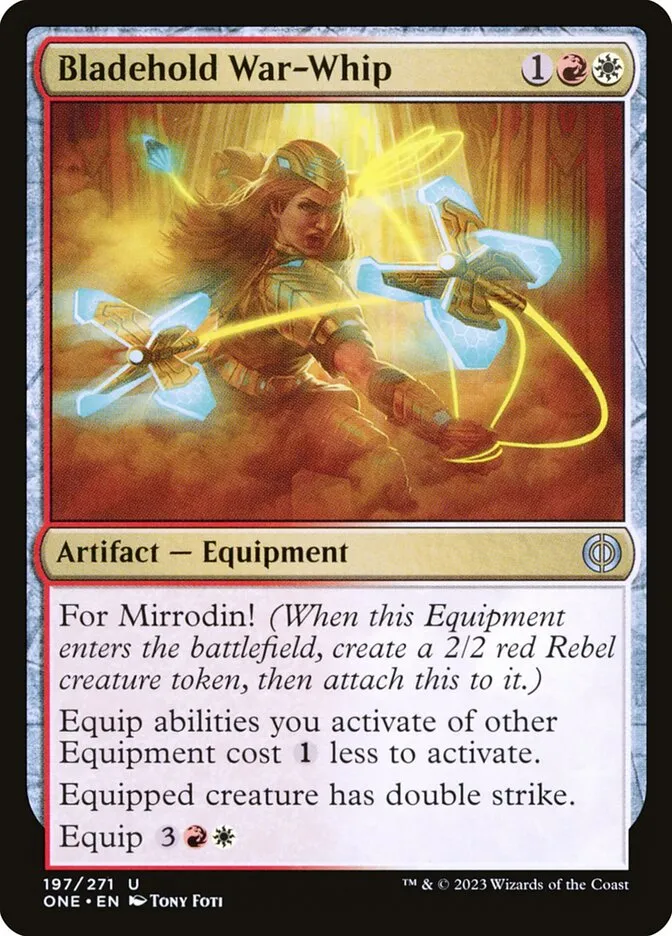 2023 Phyrexia: All Will Be One Bladehold War-Whip #197 uncommon card image