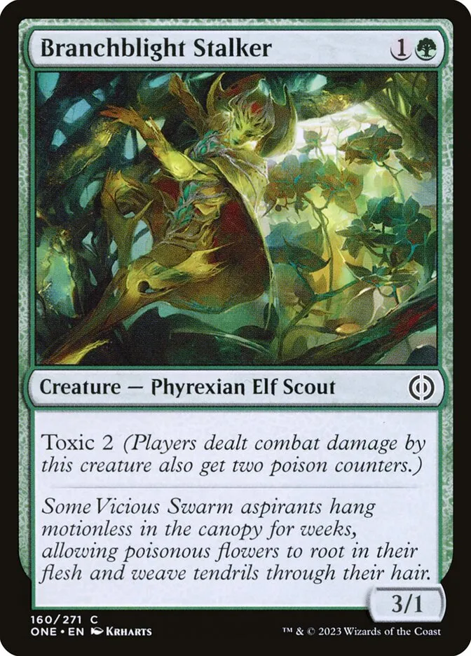 2023 Phyrexia: All Will Be One Branchblight Stalker common #160 common card image