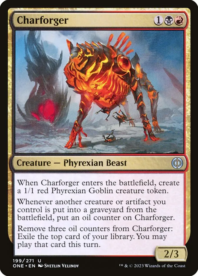 2023 Phyrexia: All Will Be One Charforger uncommon #199 uncommon card image