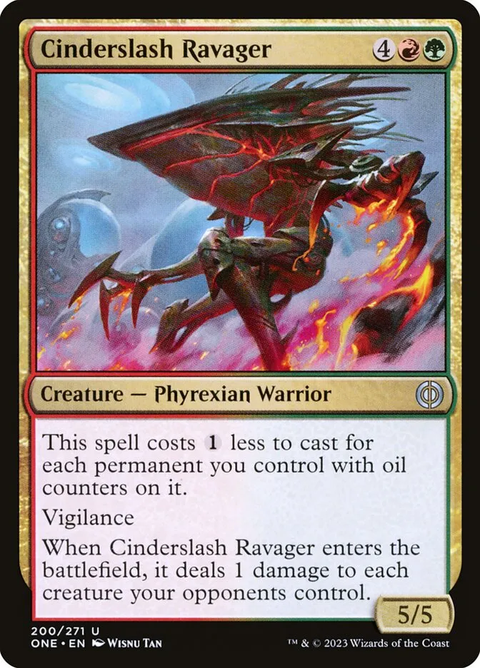 2023 Phyrexia: All Will Be One Cinderslash Ravager uncommon #200 uncommon card image