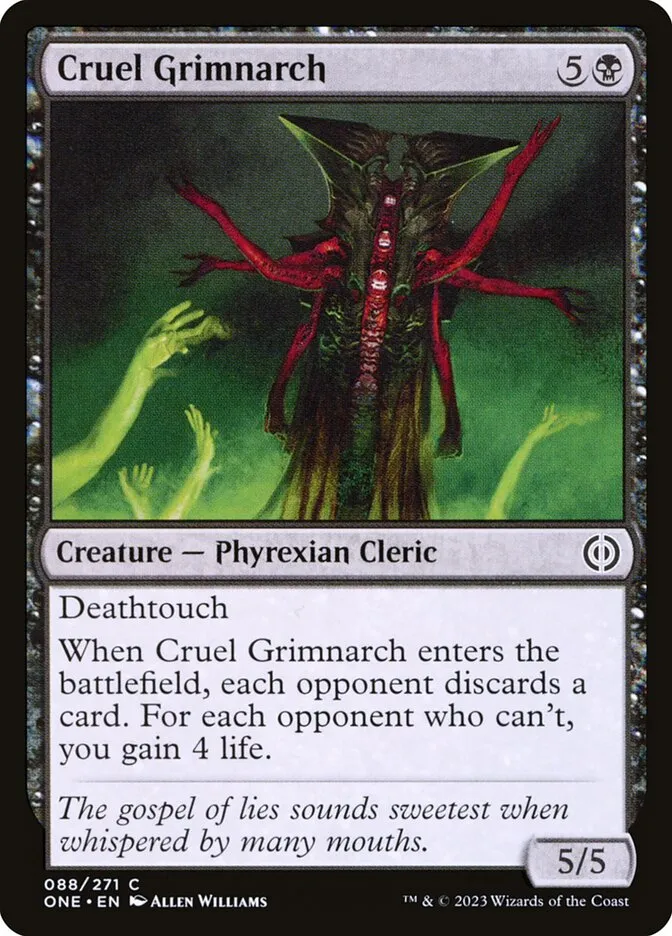 2023 Phyrexia: All Will Be One Cruel Grimnarch [Foil] common #88 common card image