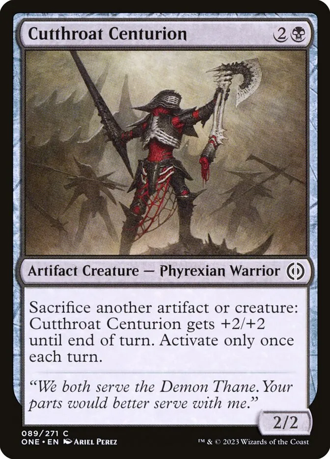 2023 Phyrexia: All Will Be One Cutthroat Centurion common #89 common card image