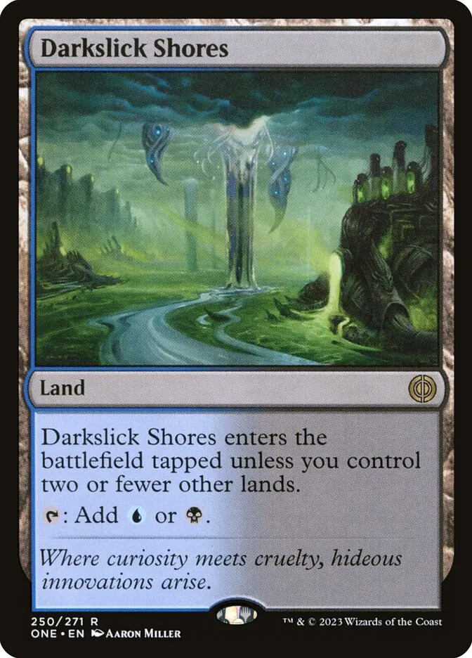 2023 Phyrexia: All Will Be One Darkslick Shores #250 rare card image