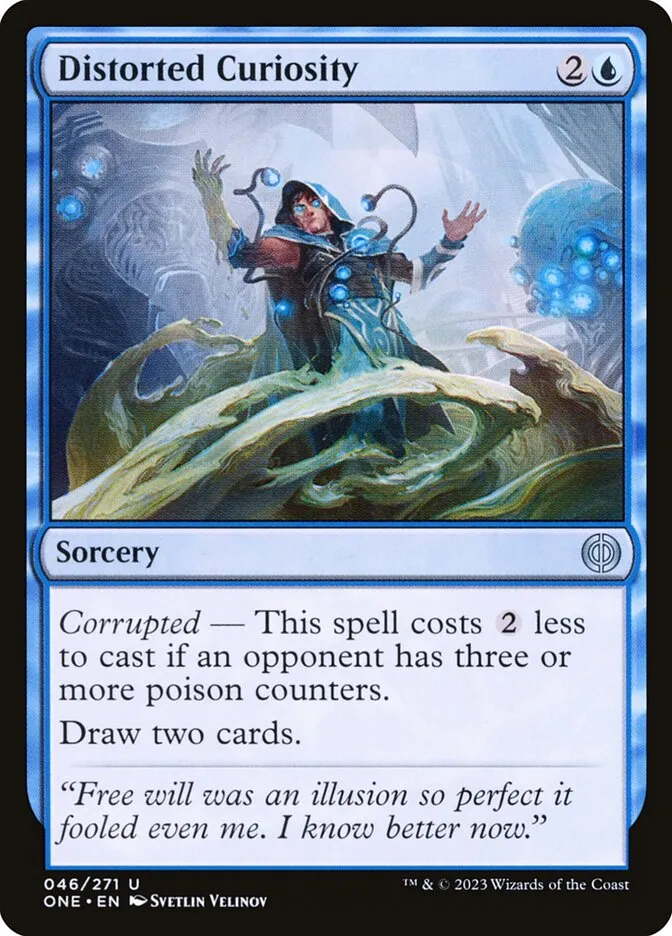 2023 Phyrexia: All Will Be One Distorted Curiosity uncommon #46 uncommon card image